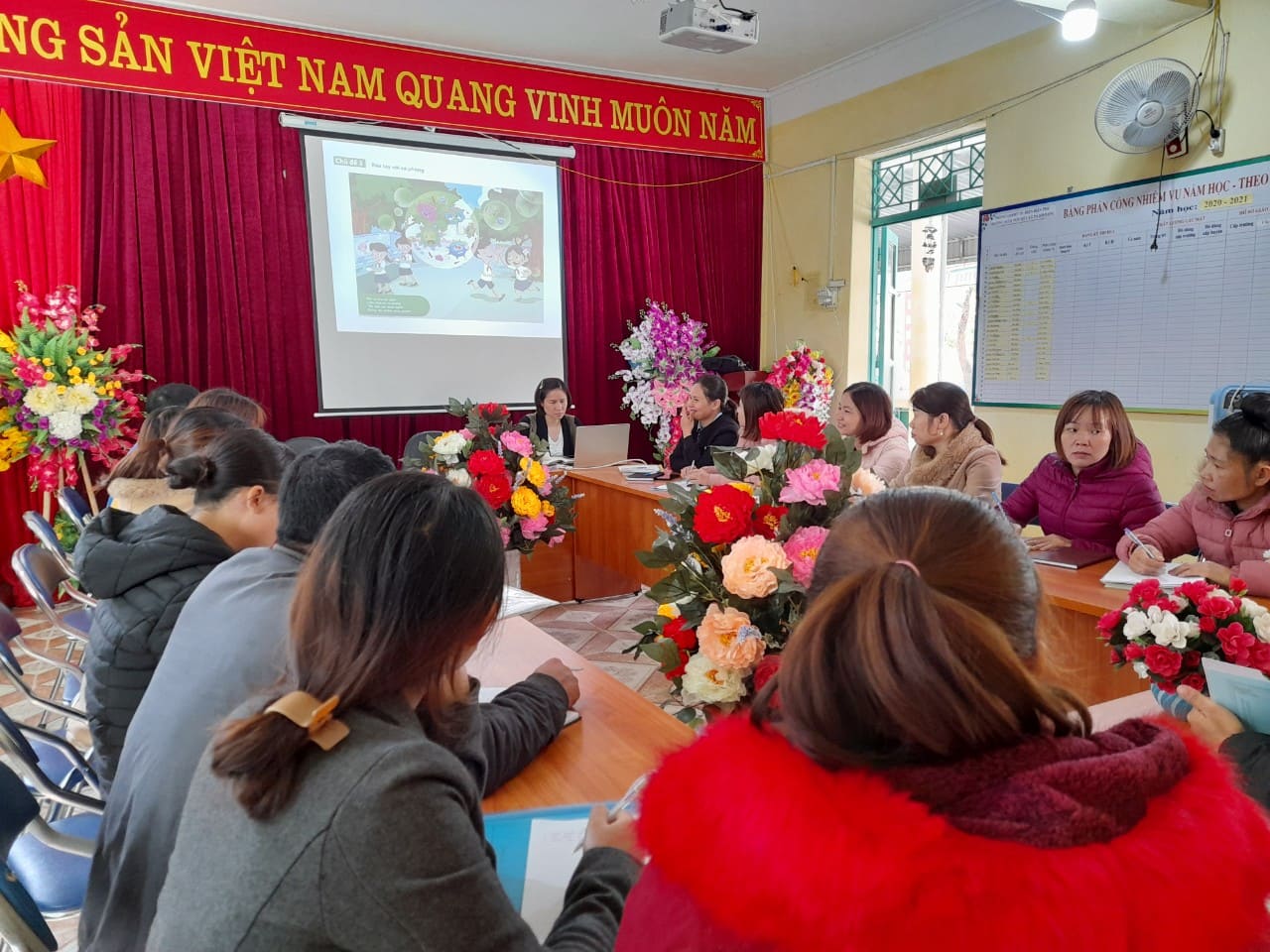 Truyền thông thay đổi hành vi, hợp phần vệ sinh trường Mầm non số 1 xã Pá Khoang