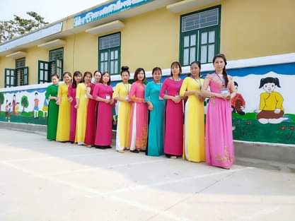 Trường mn số 1 Pá Khoang hưởng ứng Tuần lễ áo dài năm 2021